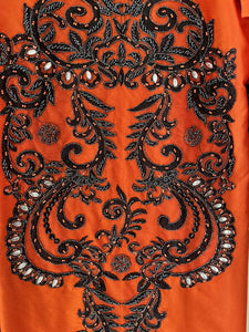 Orange and black Fancy embroidered suit | Women Formals | Preloved