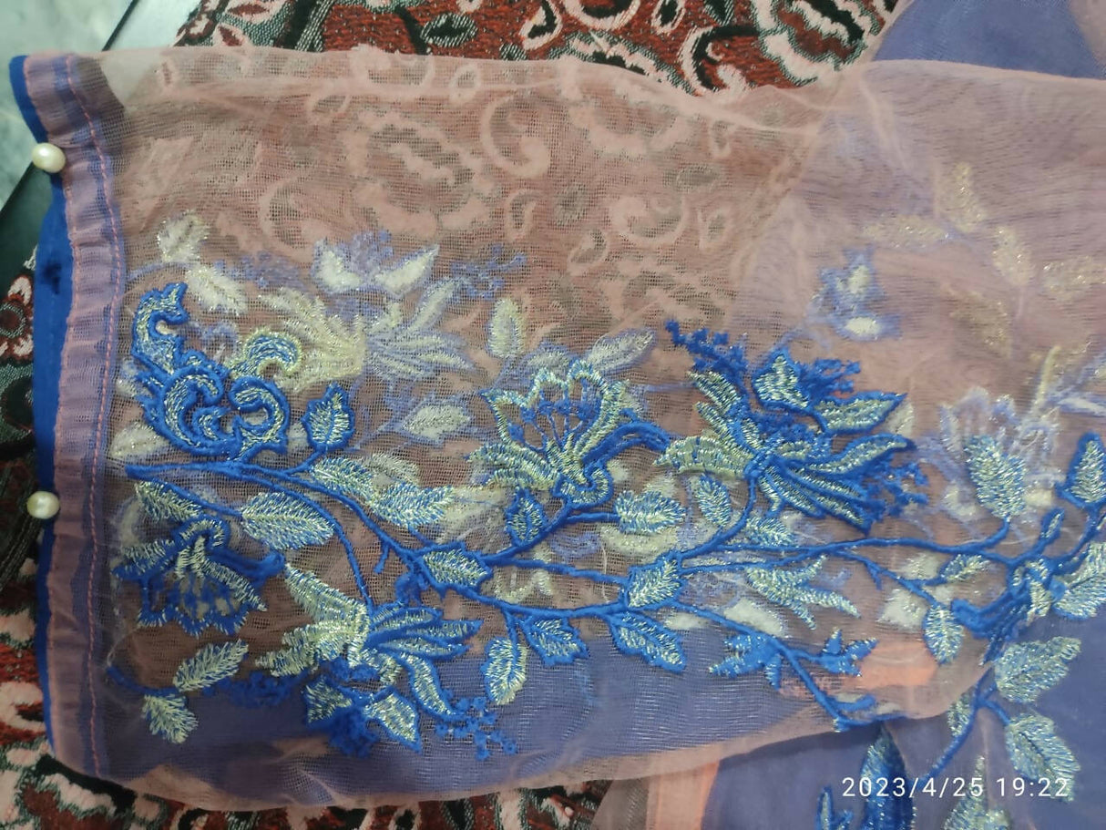 Embroidered Open Kurta & Capri | Women Locally Made Formals | Small | Worn Once