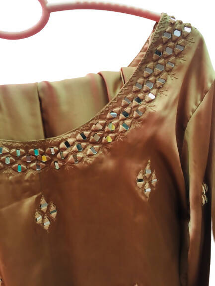 Stylish Silk Skirt Dress | Women Locally Made Formals | Medium | Preloved