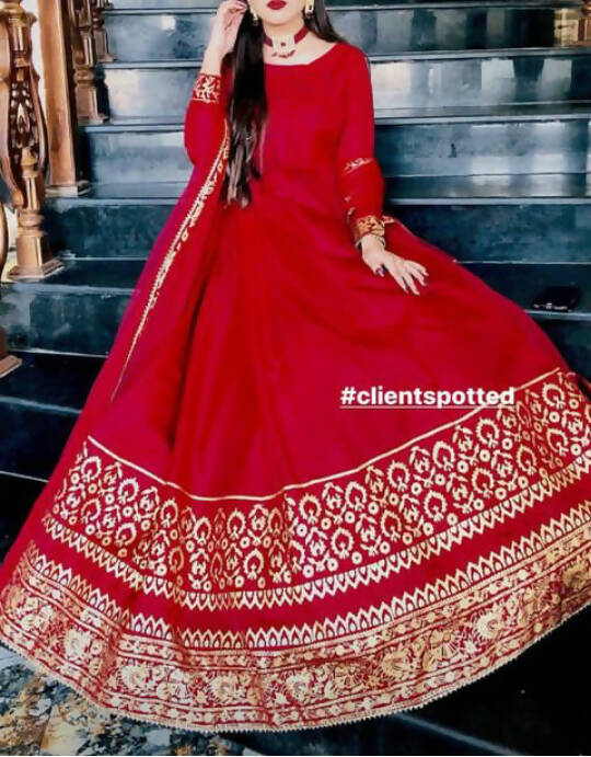 Peeran | Maroon Long Maxi 2 Pc | Women Frocks & Maxis | X-Small | Worn Once