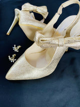 Hazar | Golden Heels ( Size: 37 ) | Women Shoes | New