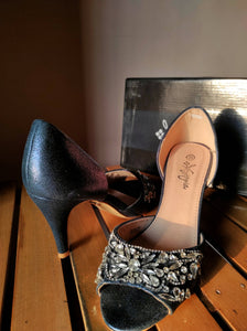 Insignia | Navy Blue Stones Heels | Women Shoes | Worn Once