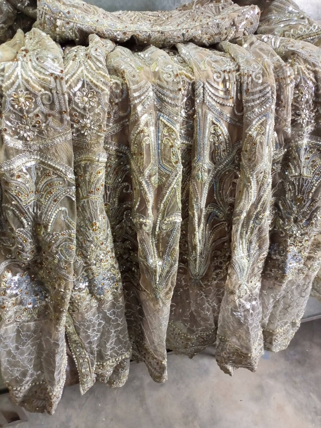 Stunning Golden Bridal Maxi | Women Bridals | Medium | Worn Once