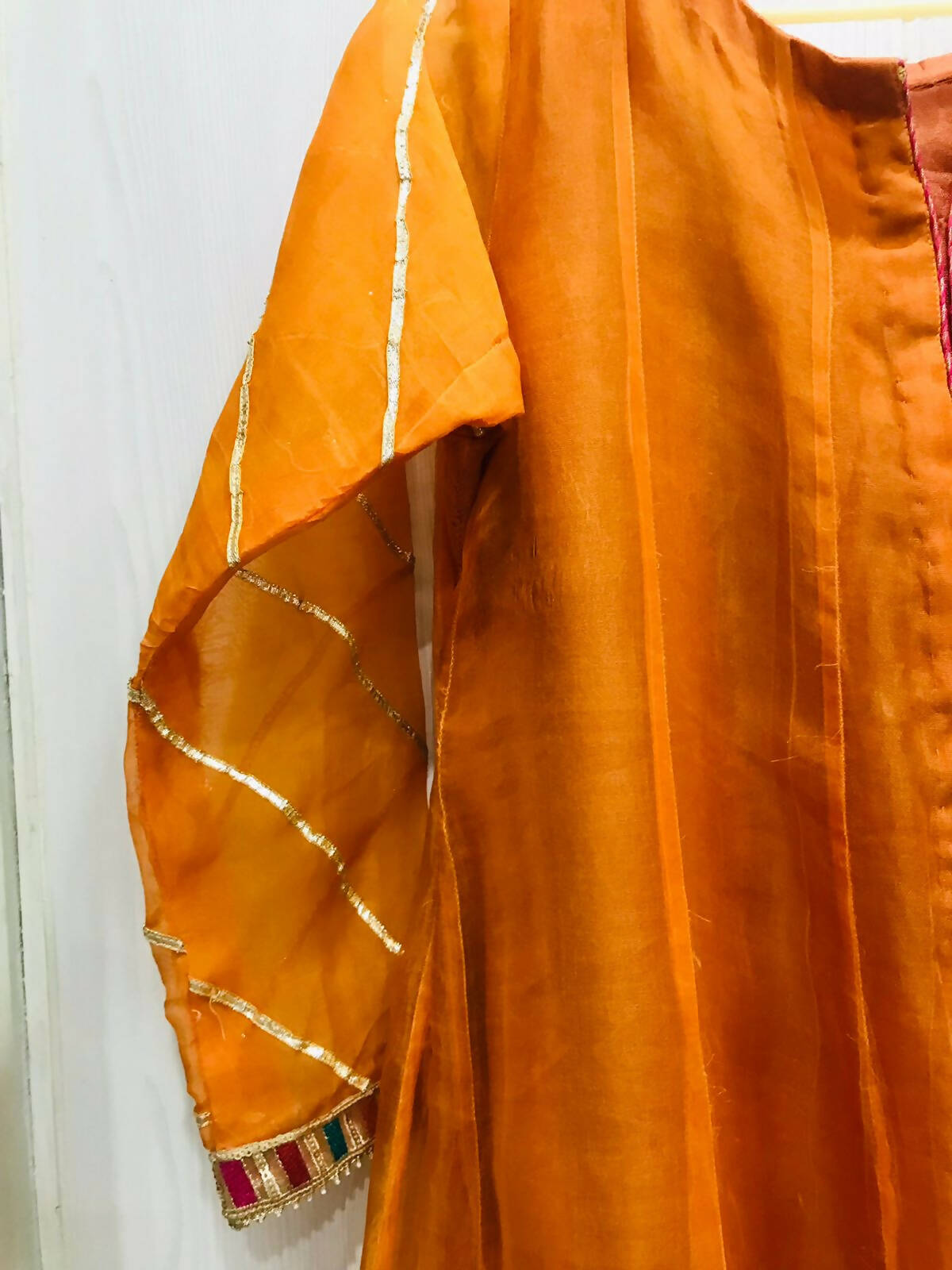 Mustard Orange Fancy frock | Women Frocks & Maxi | Large | Worn Once