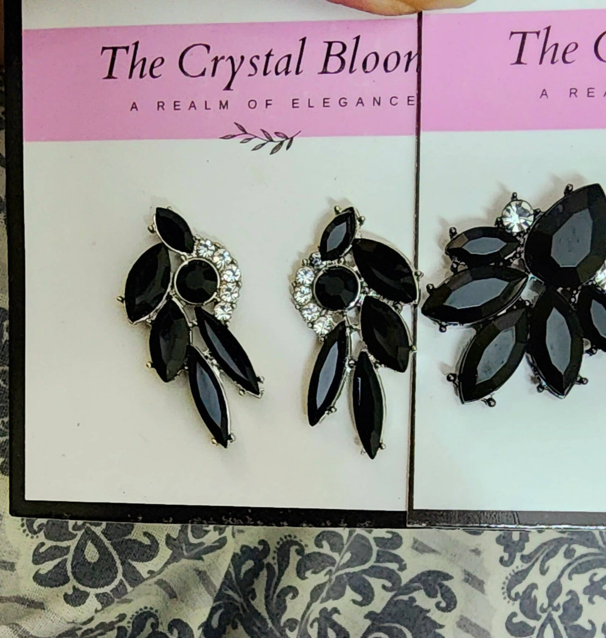 2 pair of Black Earrings (Size: M ) | Women Jewelry | New