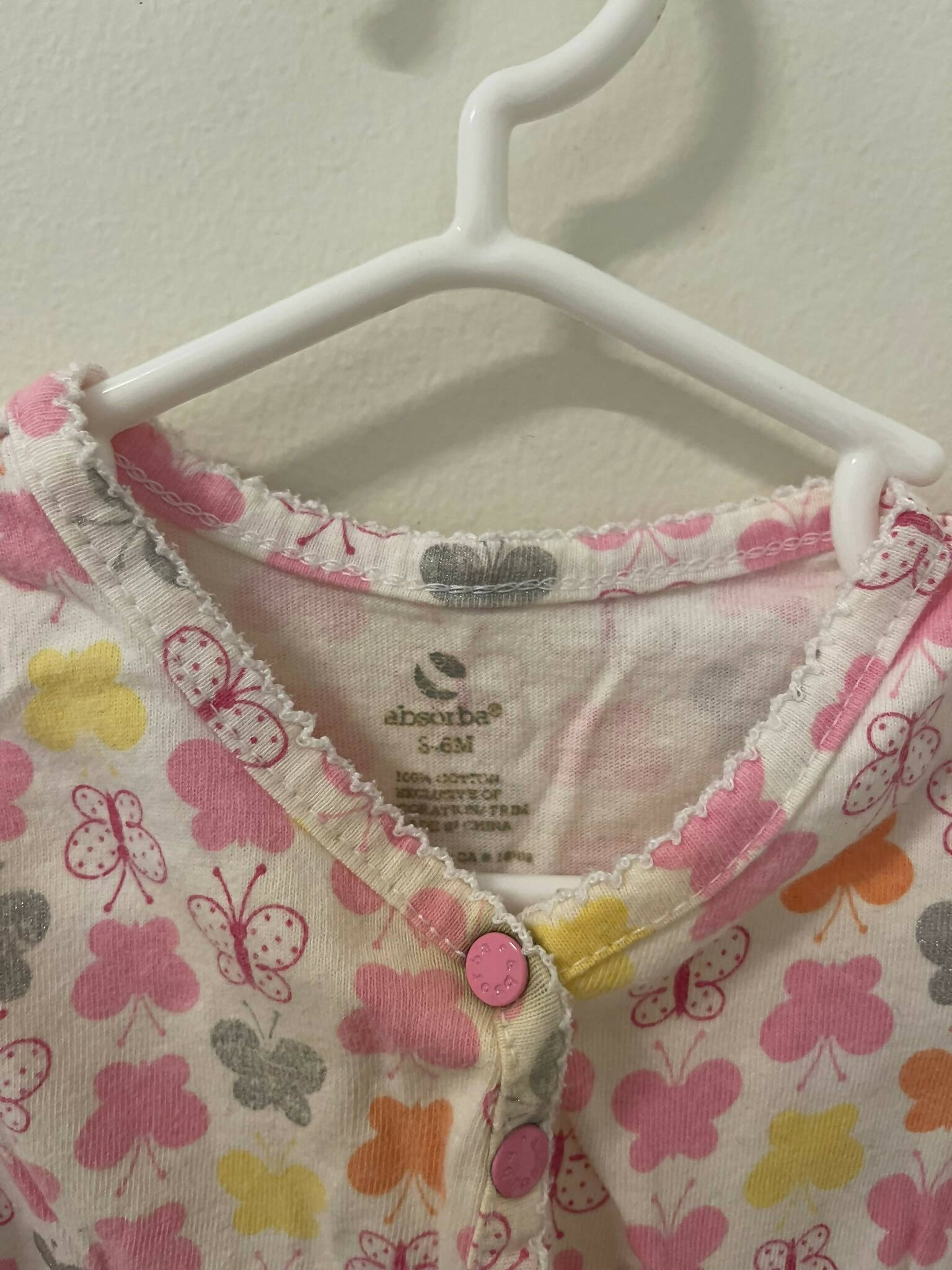 Absorba | Pink Onesie 3-6 months | Girls Bodysuits & Onesies | Preloved