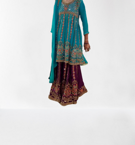 Stunning Sharara Dress | Women Locally Made Formals | Large | Preloved