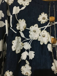Limelight | Blue & White Embroidery Dress | Women Branded Kurta Formals | New