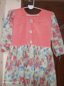 Chiffon frock (Size: 7 to 10 years ) | Girls Skirts & Dresses | Worn Once