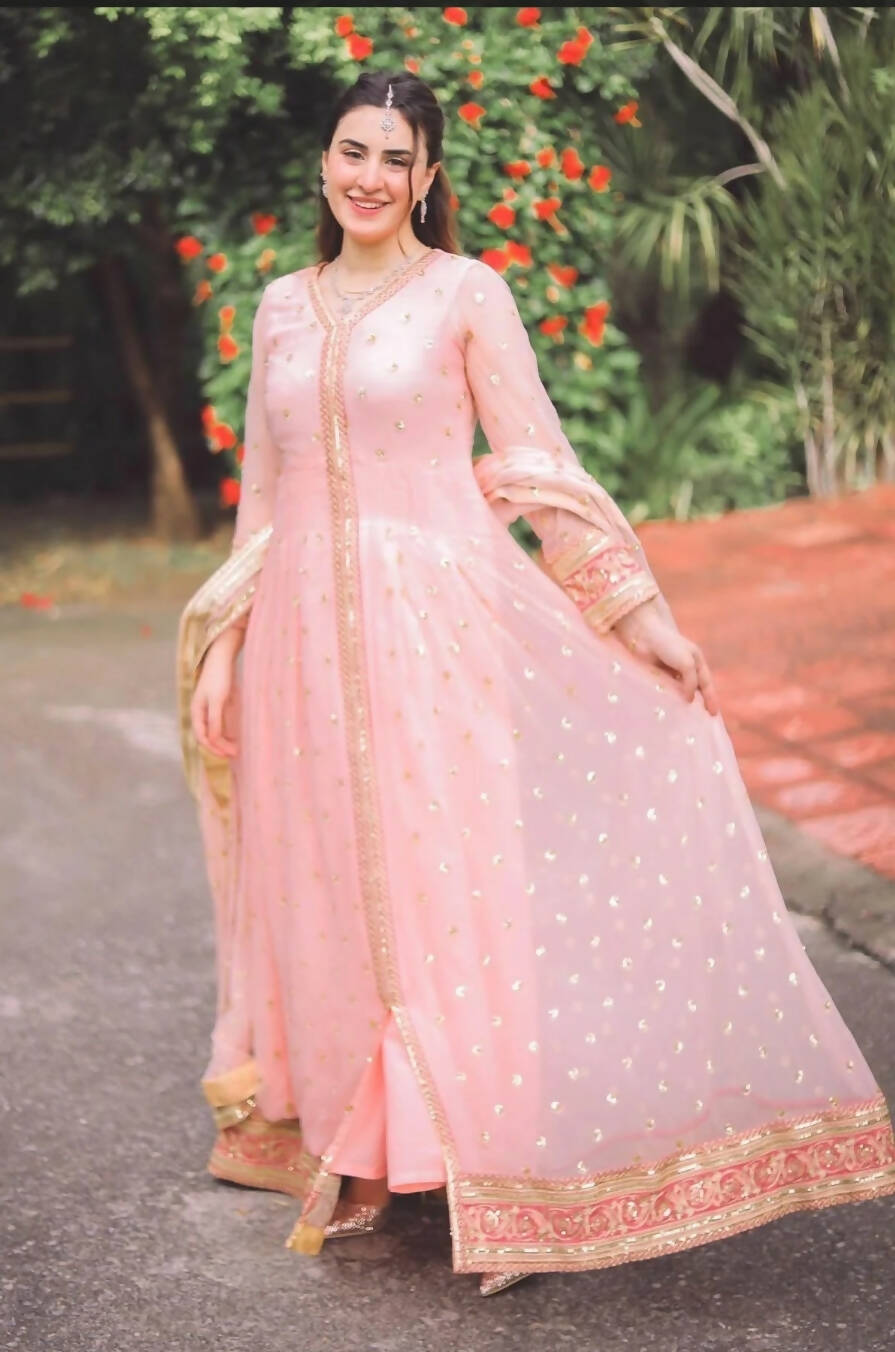 Pink flared Frock | Women Frocks & Maxis |Large | Worn Once