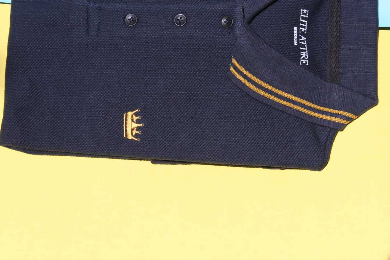 Elite Attire | Navy blue polo shirt | Men T-Shirts & Shirts | Brand New