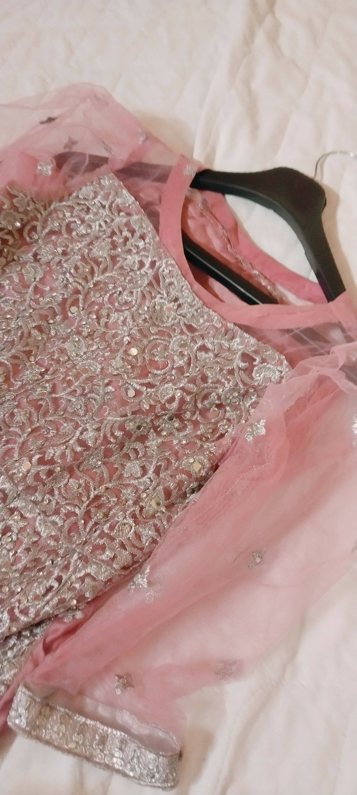 Maxi, Purplish Pink Embroidered | Women Frocks & Maxis | Large | New