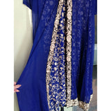 Electric Blue Chiffon Double Layer Maxi | Women Frocks & Maxis | Medium | Worn Once