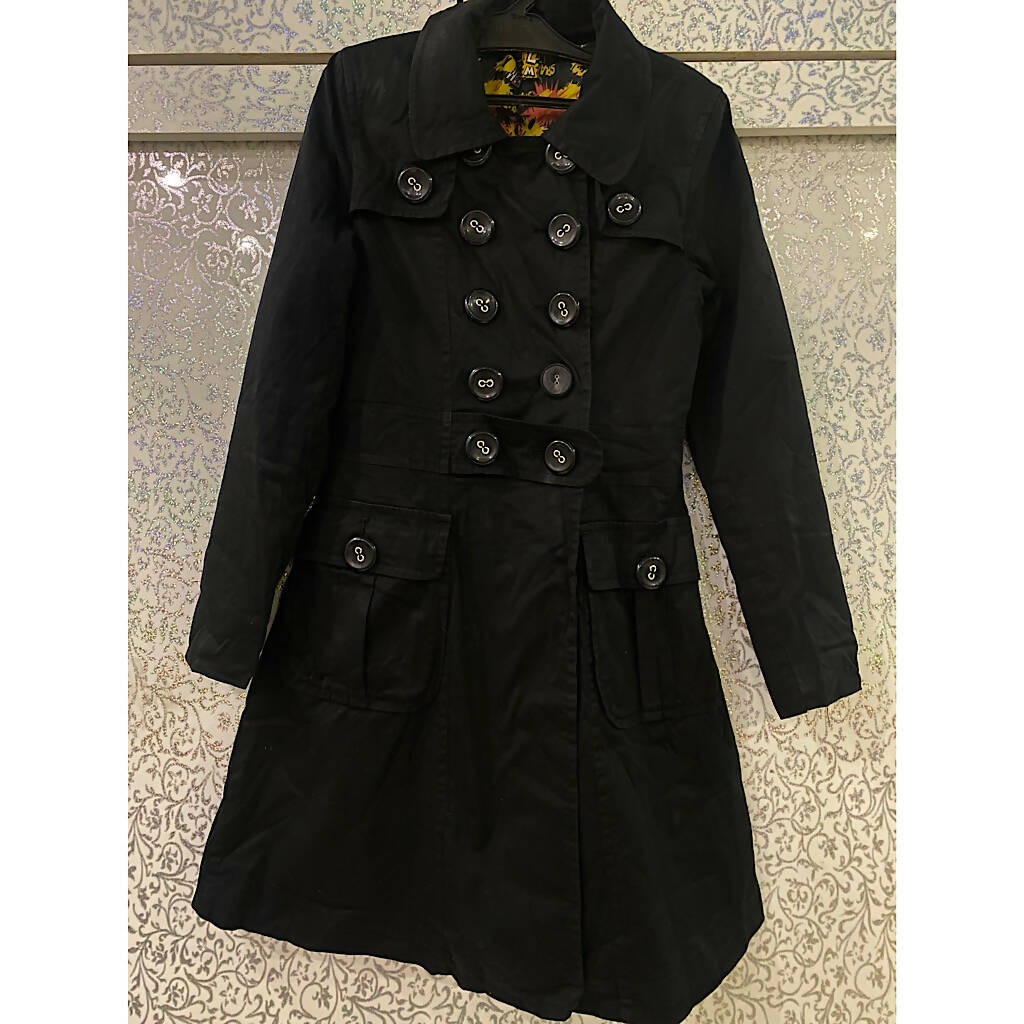 Black Coat with Pockets | Women Coats | Small | Worn Once