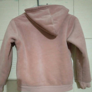 Pink Velvet Hoodie | Kids Winter | Size: 24 | Preloved