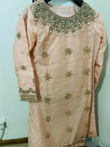 Peach 3 PC Suit | Women Locally Made Formals | Medium | Worn Once