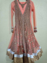 Indian Net Peach Frocks | Women Frocks & Maxis | Medium | Worn Once