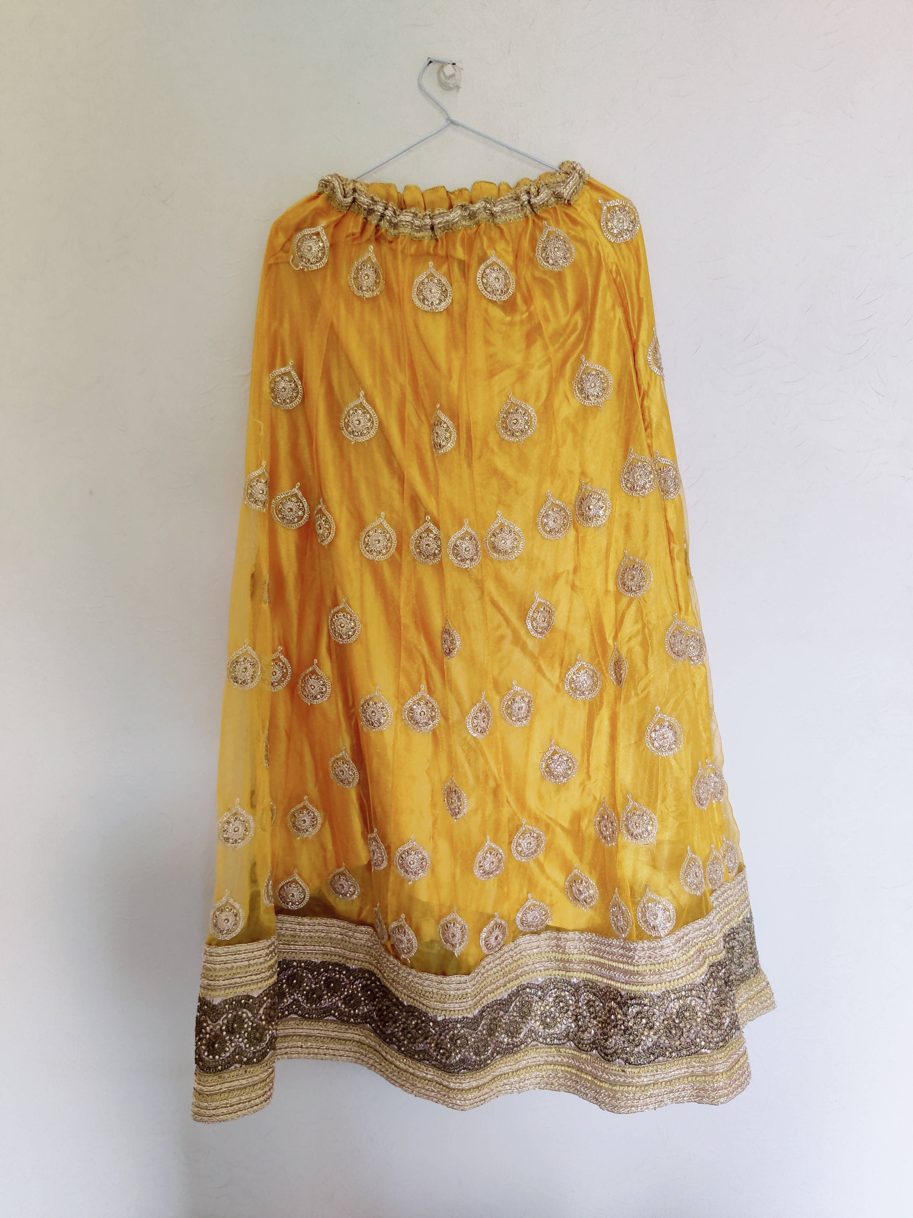 Yellow Mehndi Lehnga with Dupata | Women Formals | Medium | Worn Once