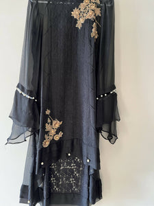 Black chiffon shirt | Women Formals | Preloved