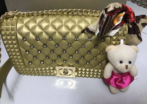 Fancy Golden Handbag (Size: M )| Women Bags | Worn Once