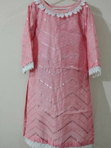 Pink mirror fully embroidered 2 piece | Women Formals | Size Small | Worn Once