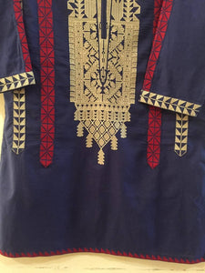 Khaadi | Lawn Blue Kurta embroidered pret | Women Branded Kurta | Worn Once