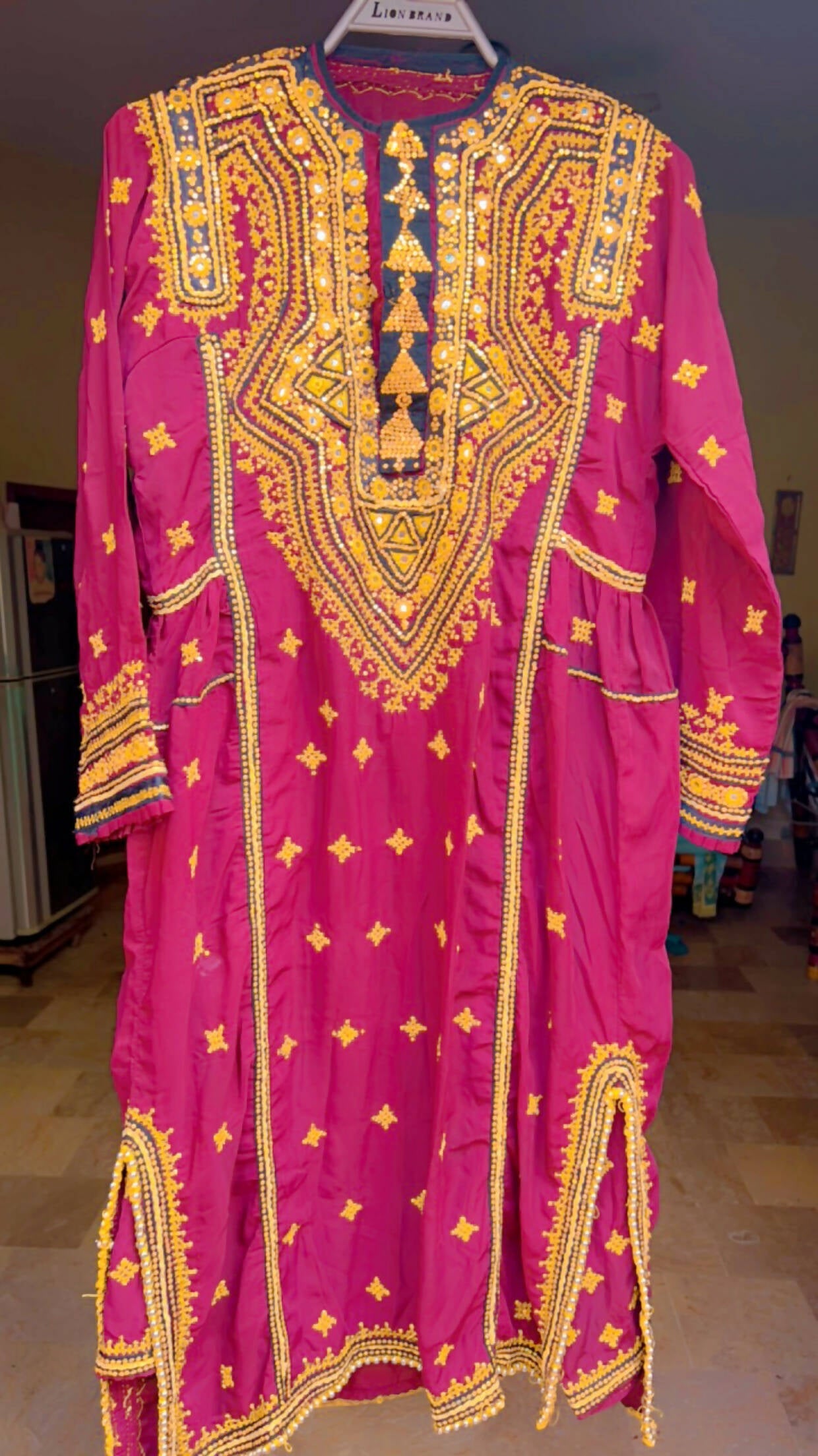Beautiful Boutique Dress | Handmade Balochi Dress Mehroon Color | Women Branded Kurta | Medium | Preloved