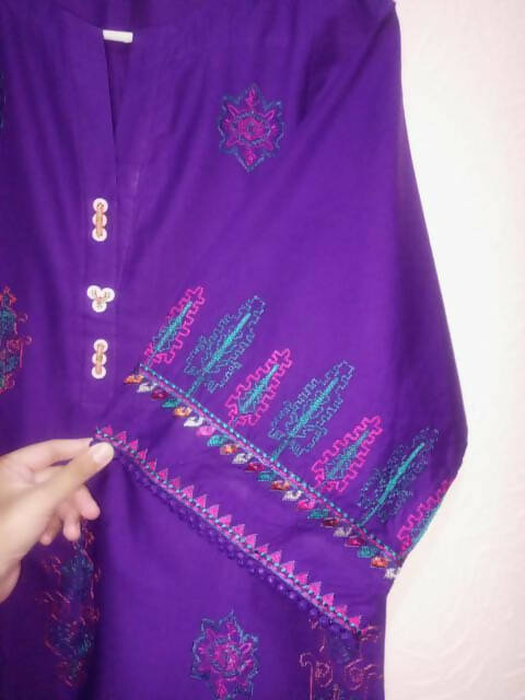 Ethnic | Purple Kurta (Size: S ) | Women Branded Kurta | Preloved