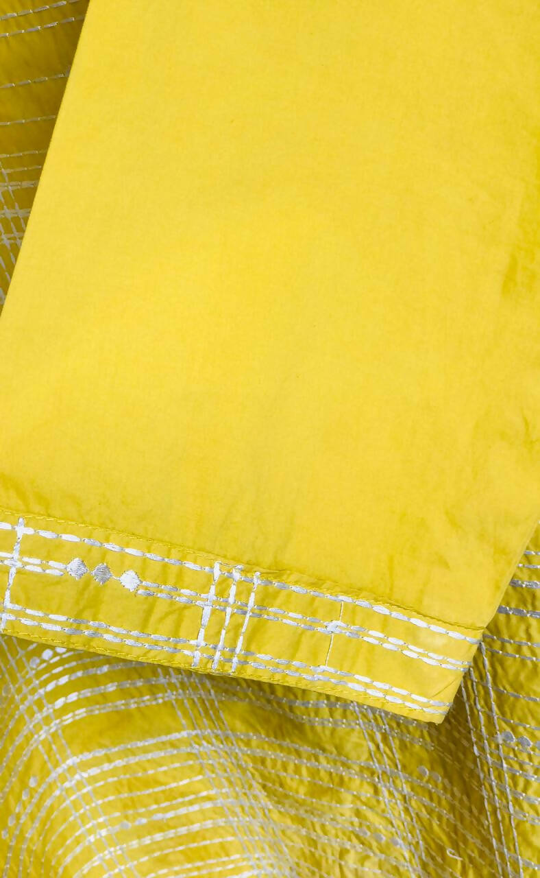 Beechtree | Embroided yellow kurta | Women Branded Kurtas | Worn Once