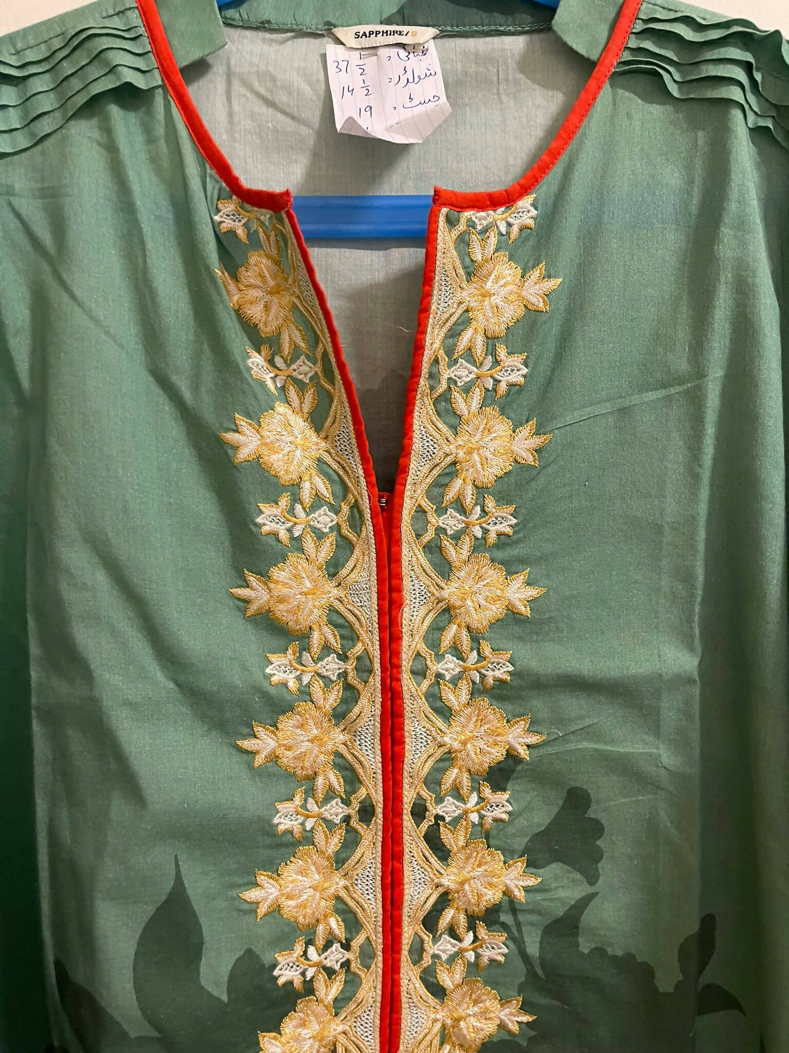 Sapphire | Green Kurta | Women Branded Kurta | Medium | Preloved