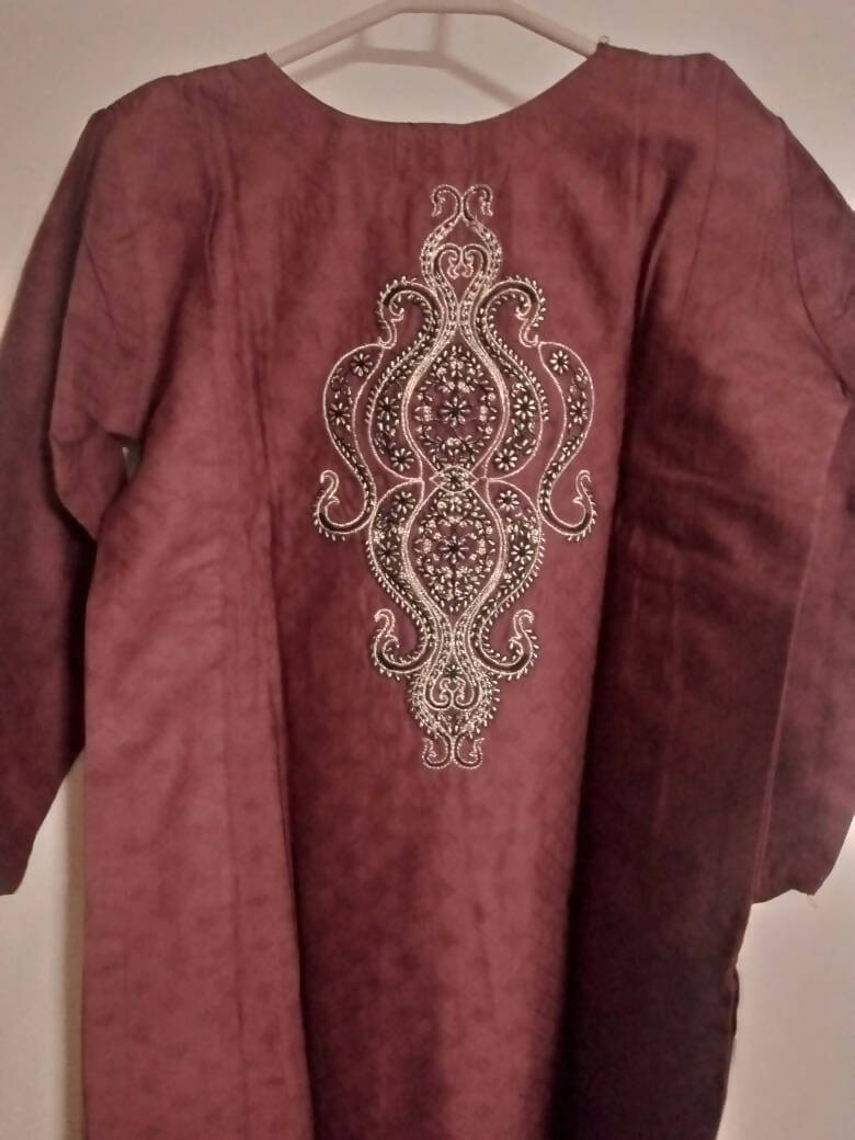 Maroon Embroidered Kurta | Women Locally Made Kurta | XSmall | New