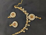 Gold partywear necklace set | Women Jewelry | Worn Once