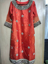 Organza Bridal Suit with Matching Jewelry | Women Bridals | Medium | Worn Once