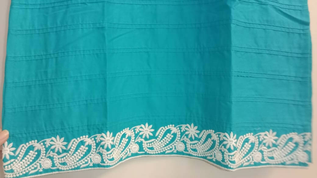 Sky Blue Simple Embroidered Kurta | Women Locally Made Kurta | X-Small | New