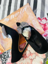 Shein | International Branded Velvet Coated Sandals ( Size : 40 ) | Women Shoes | Heels |  Brand New