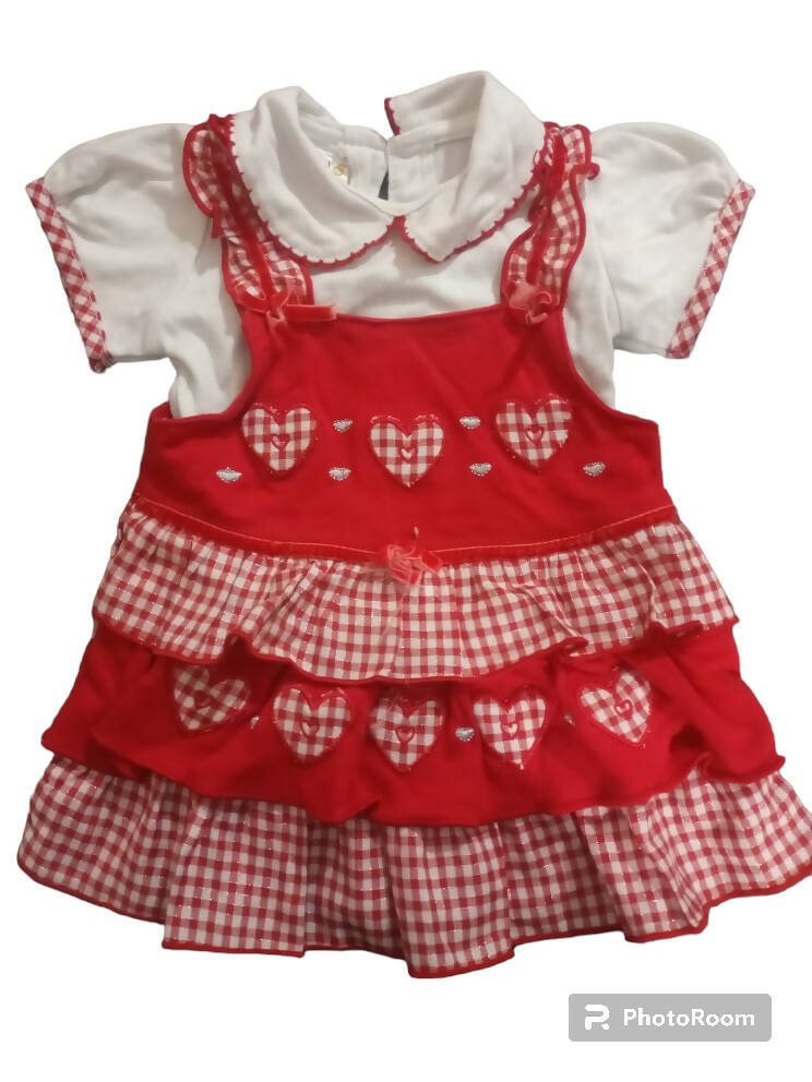 Romper with T shirt Set for Baby Girls (Size: XS) | Girl Skirt & Dresses | Preloved