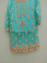 Ferozi green formal Suit | Women Locally Made Formals | Medium | New