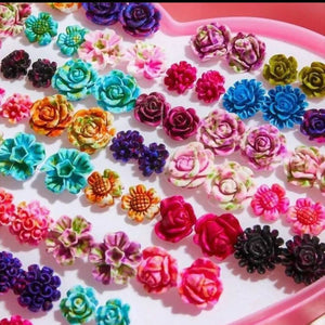 SHEIN | 36 pairs random flower stud earrings | Women Jewelry | Brand New