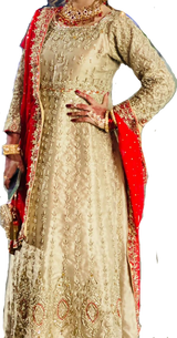 Bridal Fancy Organza Maxi | Women Bridals | Medium | Worn Once