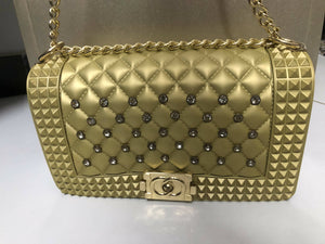 Fancy Golden Handbag (Size: M )| Women Bags | Worn Once