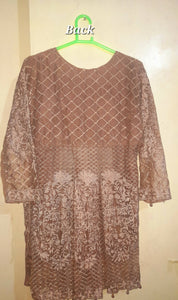 Net Embroidery Thread Work Frock (Size: M) | Women Formals | Worn Once