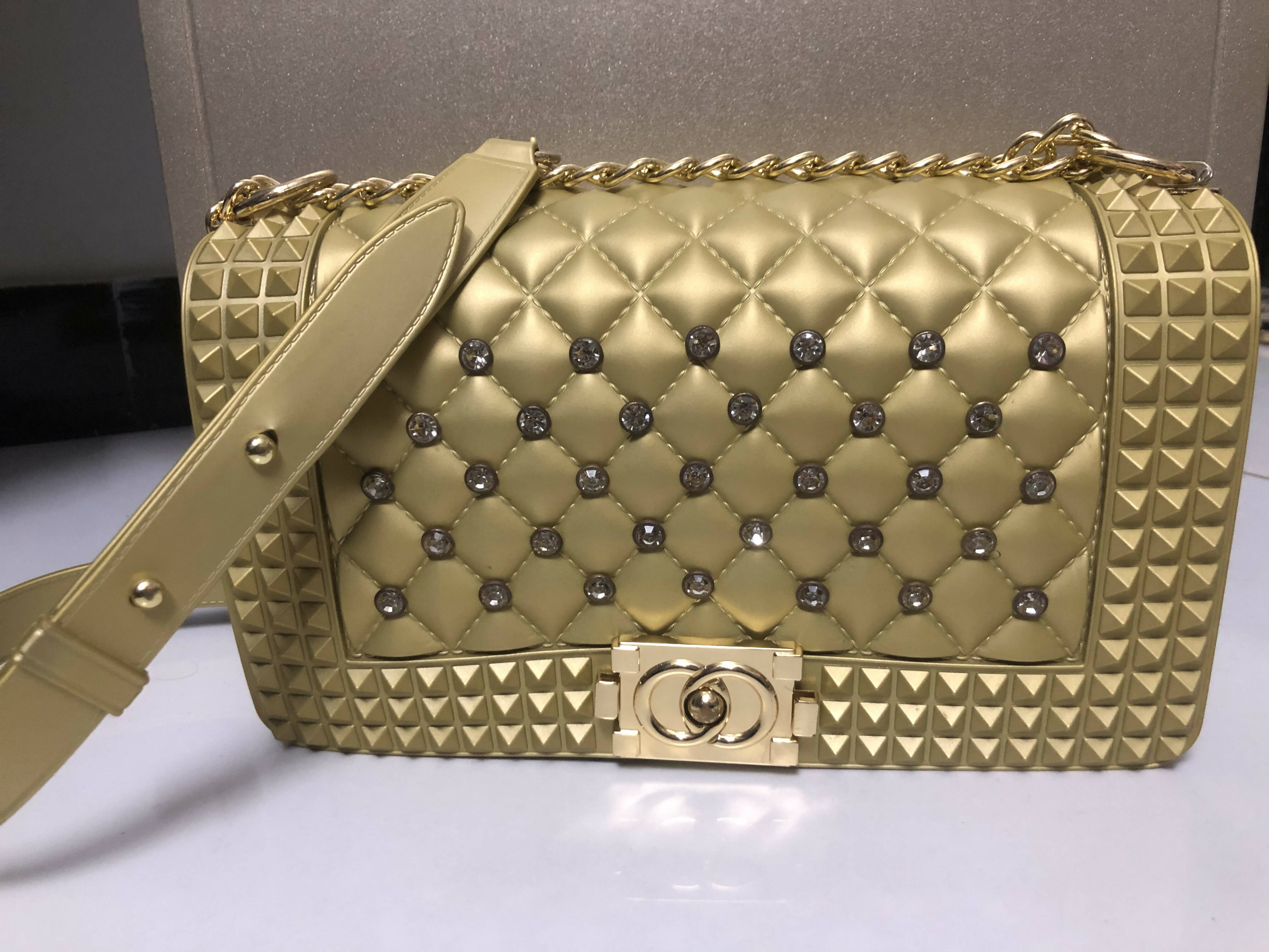 Fancy Golden Handbag (Size: M )| Women Bags | Worn Once