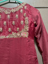 Maron Frock and Dupatta | Women Frocks & Maxis | Small | Worn Once