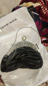 Black Stone Broach Bag | Women Bags | Size: Hand bag | New