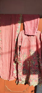 Tea Pink Party Wear Suit | Women Locally Made Formals | X Large | Worn Once