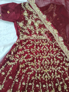 Embellished With Dabka Work Bridal Suit | Women Bridals | Medium | Worn Once