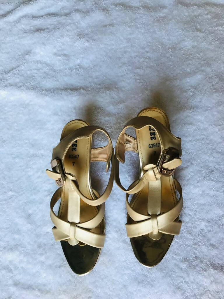 Soft Golden heels | Women Shoes | Worn Once