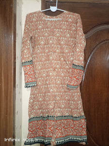 Khaadi Lawn open shirt (Size: M )| Women Kurta | Worn Once