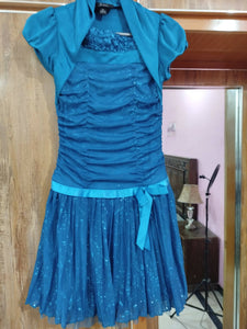 Net Glitter Blue Frok | Girls Skirts & Dresses | Small | New