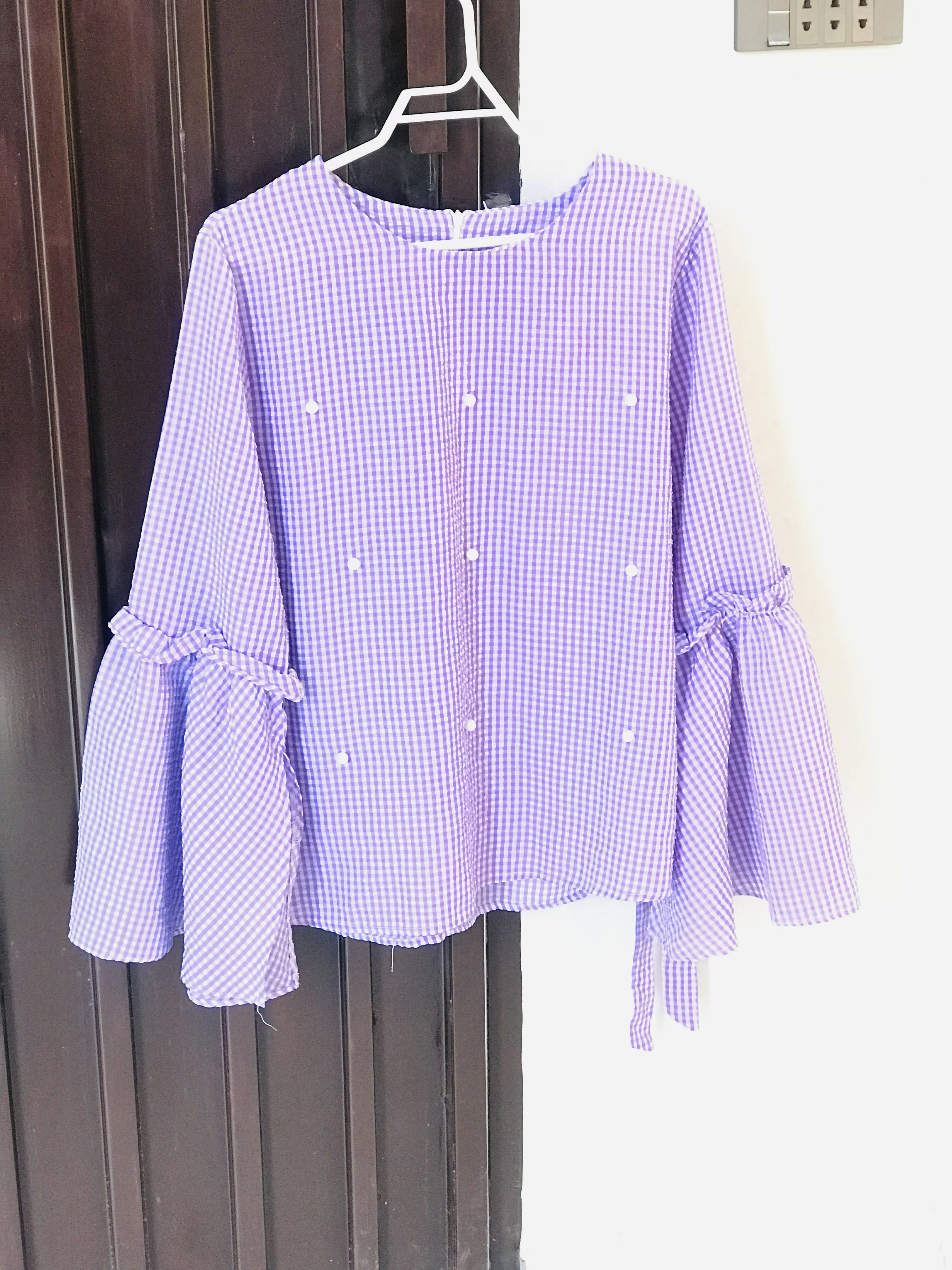 Purple Short top (Size: L ) | Women Tops & Shirts | New